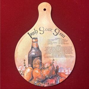 Rustic Irish Stout Recipe Cutting Board